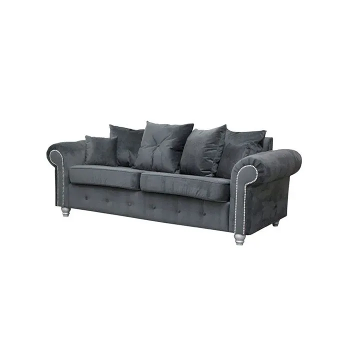 Ashwin 2 Seater Light Black Sofa