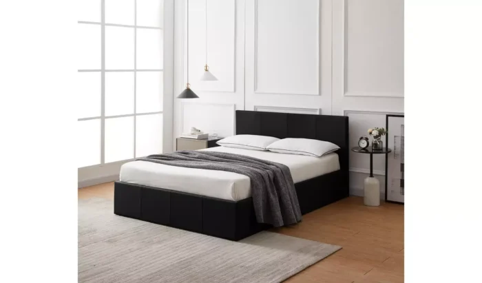 Black Double Ottoman Bed Frame