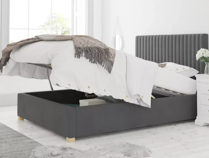 Velvet Ottoman Single Bed