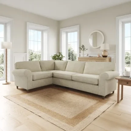 beige corner sofa