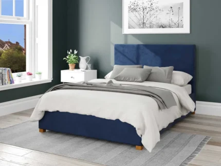 blue ottoman bed